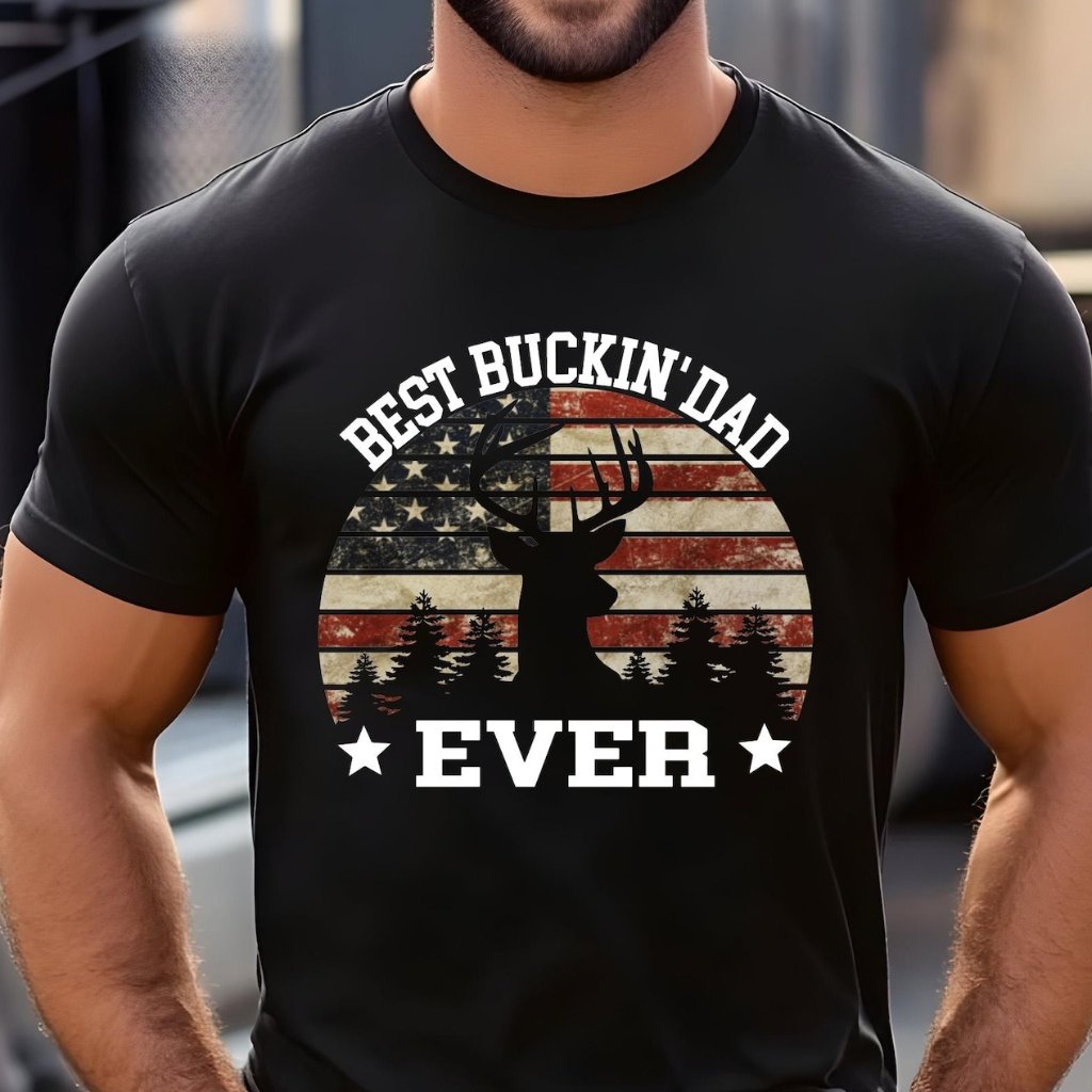 Best Buckin’ Dad Ever Shirt Funny Hunting Dad Gift